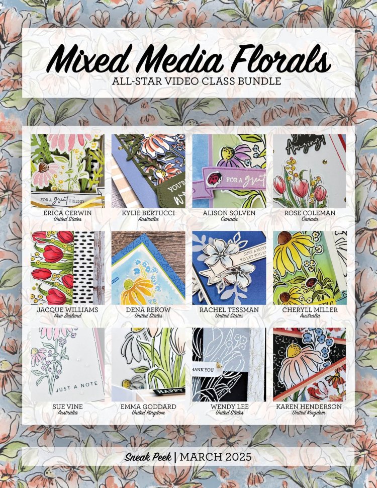 Mixed Media Florals Suite Collection